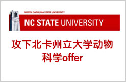 实习经历+专业热情，攻下北卡州立大学动物科学offer